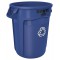 Rubbermaid Commercial Products FG262073BLUE Collecteur de Tri Selectif 75,7 L Brute, Bleu