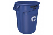 Rubbermaid Commercial Products FG262073BLUE Collecteur de Tri Selectif 75,7 L Brute, Bleu