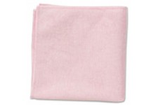 Lot de 24 : Rubbermaid Commercial 1820577Chiffon en microfibre Economy, 12par 30,5cm, Rouge (16" x 16", rose, 24