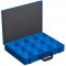 Mallette en tole etanche pour petites pieces avec 12 casiers Bleu 44/12 x 63