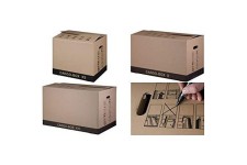 Lot de 20 : SMARTBOXPRO Cartons demenagement Cargo Box XXL dim interieure 75x42x44 cm Brun