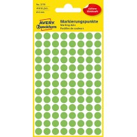 Avery zweckform pastilles leuchtgrun a¸8mm 416, etiquettes