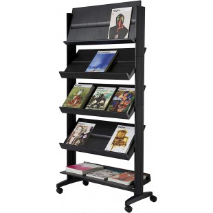 Paperflow EasyDisplays 255N.01 Presentoir mobile profil en polystyrene Noir