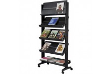 Paperflow EasyDisplays 255N.01 Presentoir mobile profil en polystyrene Noir