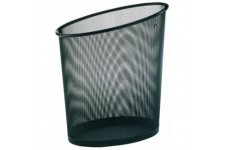 Alba - Corbeille a Papier - 20L - Stable - Peu Encombrante - Metal Mesh - Noir