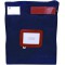 Alba Pochette navette grand modele en PVC a soufflets 40x50x5cm Bleu