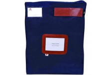 Alba Pochette navette grand modele en PVC a soufflets 40x50x5cm Bleu