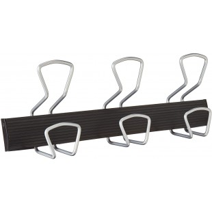 Alba - Patere Murale - PMPRO3M - Metal et Plastique - 3 Double Crochet Fil - Porte Manteau - Fixation Vis et Chevilles Fournies 