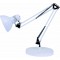 Alba ARCHI BC Lampe architecte fluorescente avec pince et socle Blanc