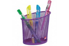 Alba MESHCUP P Pot a  Crayons en Metal Mesh Violet