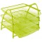 Alba MESHTRAY3 V Set de 3 Corbeilles Francaises Coulissantes en Metal Mesh Vert