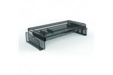 Alba - Meshup N - Support ecran avec tiroir/espace de rangement clavier - Noir