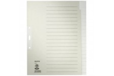 LEITZ 12200085 Blank Tab Index papier gris - Intercalaire, Blank Tab Index, papier, gris, 100 g/m², 240 mm, 30 cm