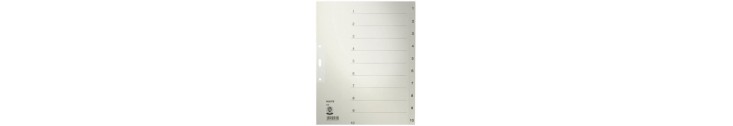 Intercalaires Carte, Chiffres