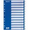 Intercalaires A4 Touches Janvier-Decembre, Bleu & Blanc, Onglets Renforces en Plastique Resistant avec Table des Matieres, 12546