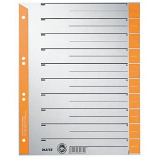 Leitz 16520045 Intercalaire Gris, Orange