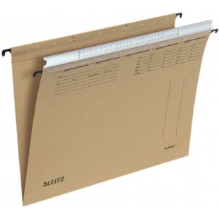 Lot de 25 : Esselte Leitz Alpha Rail organiseur de suspension en carton natron marron naturel