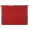 Lot de 5 : Esselte-Leitz 19863025 dossiers suspendus lateraux en carton Alpha avec porte-etiquette (Rouge) (Import Allemagne)