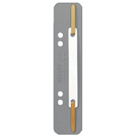 LEITZ - Relieur a  lamelle, 35 x 158 mm, film transparent en PPgris, perforation: 60/80 mm contenu: 25 pieces (3710-00-85)