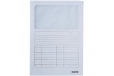 Lot de 100 : Chemise a fenetre, format A4, carte 160 g/m², coloris blanc - Lot de 100