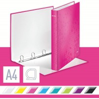 Leitz - Wow - Classeur a  4 anneaux - A4 - 25 mm - Rose