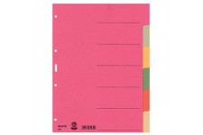 Esselte Leitz Carton Intercalaires, A4, carton, 6 feuilles, de couleur