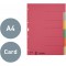 Esselte Leitz Carton Intercalaires, A4, carton, 6 feuilles, de couleur