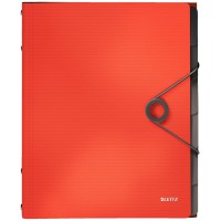 LEITZ 45691020 - Carpeta clasificador SOLID PP 6 separadores DIN A4 color rojo