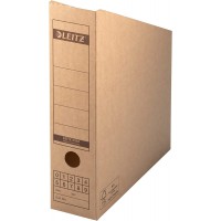 Lot de 10 : Leitz Collecteur a archives, format A4, en carton ondule, brun du nature entrecolle de papier natron