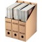 Lot de 10 : Leitz Collecteur a archives, format A4, en carton ondule, brun du nature entrecolle de papier natron