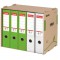 Lot de 10 : Esselte Boite de Classement & Transport avec Couvercle et Ouverture par l'Avant pour Classeurs, 100% Carton Recycle,