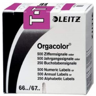 Leitz Onglet Alphab?Tique "T" Sur Rouleau Violet AdheSif