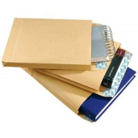 Lot de 5 Boites de 50 sacs a  soufflets kraft arme brun B4 250x353 130 g