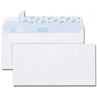 Boite de 500 enveloppes DL 110x220mm Blanc 75 g auto-adhesive