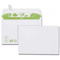 Lot de 25 Enveloppe Green Erapure 114x162/C6, 80 g/m², coloris blanc - paquet de 40