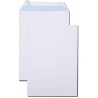 Boite de 250 pochettes blanches C4 229x324 90 g/m² bande de protection