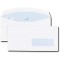 Boite de 1000 enveloppes patte trapeze blanches C6/C5 115x229 80 g/m² fenetre 35x100 gommees