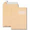 Boite de 250 pochettes kraft brun C4 229x324 90 g/m² fenetre 100x50 bande de protection