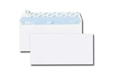 Boite de 500 enveloppes blanches DL 110x220 80 g/m² bande de protection