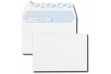 Paquet de 50 enveloppes blanches C6 114x162 75 g/m² bande de protection