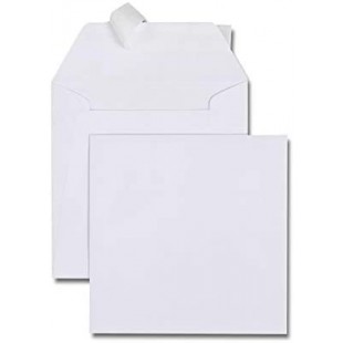 Boite de 500 enveloppes carrees blanches 150x150 120 g/m²