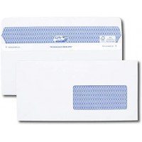 Boite de 100 enveloppes blanches DL+ 112x225 90 g/m² fenetre 45x100 Secure®