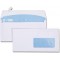 Boite de 500 enveloppes blanches DL 110x220 80 g/m² fenetre speciale numerique 45x100 bande de protection
