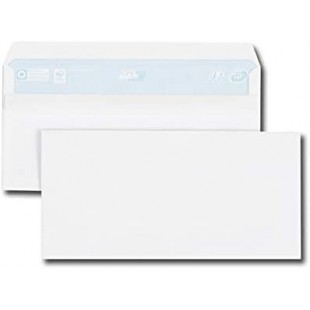 Boite de 500 enveloppes blanches DL 110x220 80 g/m² autocollantes