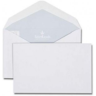 Paquet de 50 enveloppes de visite blanches 90x140 100 g/m² gommees