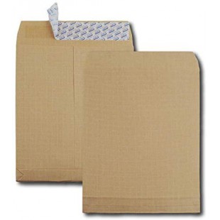 Paquet de 25 sacs a  soufflets kraft arme brun 26 280x375 130 g/m² bande de protection