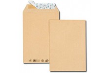 Paquet de 25 pochettes kraft brun 24 260x330 90 g/m² bande de protection