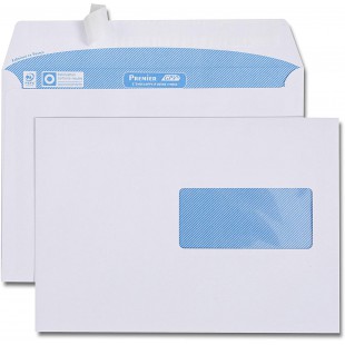 Boite de 500 enveloppes blanches C5 162x229 90 g/m² fenetre speciale numerique 45x100 bande de protection