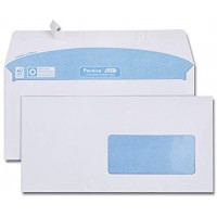 etui de 100 enveloppes blanches DL 110x220 80 g/m² fenetre speciale numerique 45x100 bande de protection