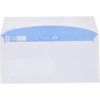 Boite de 500 enveloppes blanches DL 110x220 80 g/m² fenetre speciale numerique 35x100 bande de protection